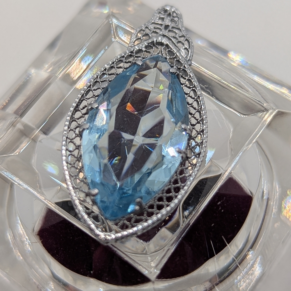✨ Intricate Filigree Victorian Style Sterling Silver Pendant ✨ - Picture 2 of 6